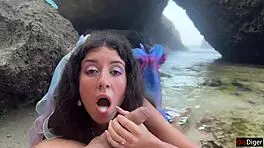 met beautiful mermaid gave legs fucked