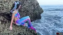 met beautiful mermaid gave legs fucked