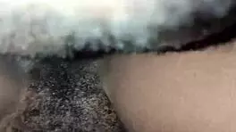 Teasing Wet Hairy Pussy Of Sexy Petite Ebony Chick With Massive Cock