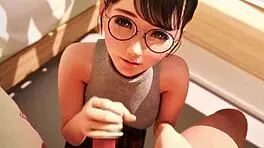 Amelia LTie gives handjob in part 3.