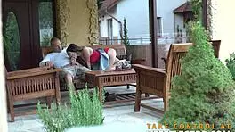 the blackmailer forces petite brunette into doggystyle anal 😱