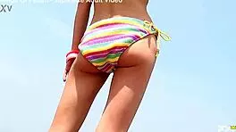 Skinny Japanese Chick Enjoys Beach Photoshoot