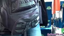 I love watching this Asian babe flash her undies outdoors