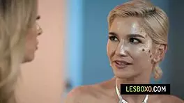 the blonde milf and young teen get into one last intense lesbian session with licking and 69 action - skye blue brooke banner