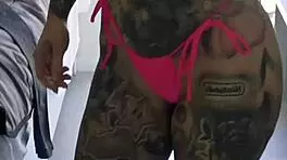 melody radford tries micro bikini