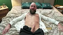 virgin preacher explodes condom with massive cumshot in seductive milf