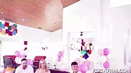 Hey, that 18th birthday gangbang with Madison Wilde and the crew is wild!