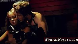 teen flashes tits and farts in bondage