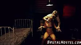 teen flashes tits and farts in bondage