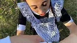 Fucking A Skinny Hottie In The Bushes