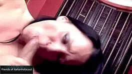 beautiful brunette takes double ass pussy 😍