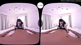 Japanese maid says, 'Let me wake you up with my big ass and uncensored fun!'