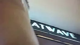 Hey, what's under that skirt? Young with purple panties teasing upskirt view, you wanna peek closer?