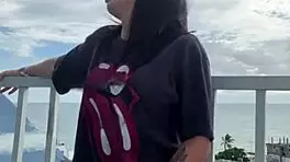 Wife Flashes Tight Pussy Outdoor In Bold Exhibitionist Solo Masturbation