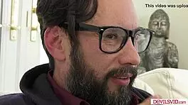 Babe meets friend's stepdad in intriguing way.