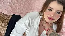 Hot altgirl rides big cock deepthroat fucking