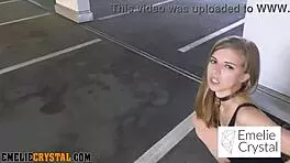 Emelie crystal horny in parking garage
