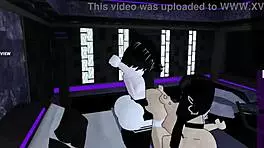 threesome with a petite femboy slut in group fun