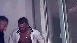 skinny ebony teen 18+ in german mmf threesome at home