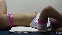 Hey, Japanese Petite Gal Ayame Is Working Out in Gym Clothes Bloomers Showing Cameltoe! 💪