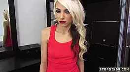 Blonde Teen's First Car Blowjob.