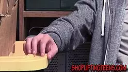 Blonde Security Gets Spunked!