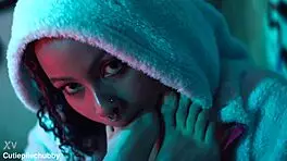 Bbw Ebony Lesbian Worships Petite Tattooed Girlfriend's Feet