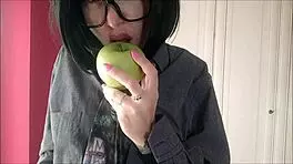 Hot secretary in ripped clothes teases and strips