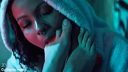 Bbw Ebony Lesbian Worships Petite Tattooed Girlfriend's Feet