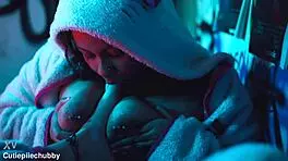 Bbw Ebony Lesbian Worships Petite Tattooed Girlfriend's Feet