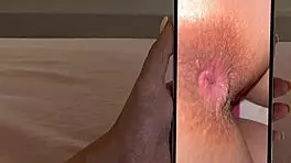 Watching close-up anal recording, shocked