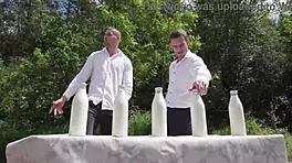 the milkmen with ria sunn 5on1 atm balls deep dap deepthroat milk stuff rough big gapes cum in mouth swallow