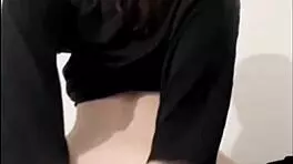 Horny british coed toys herself solo