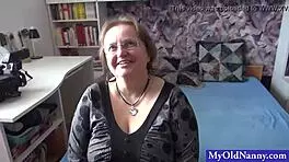 Petite European Babe Meets Fat Granny