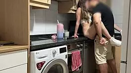 Phone call interrupted by intense creampie fucking