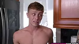 Young guy catches milf masturbating.