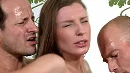 18 Teen Morgan Moon Filled With Cock In Double Penetration Mfm Threesome