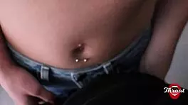 Girl gives nice blowjob almost getting caught