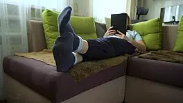 Sexy Teen Shows Bare Soles Foot Fetish