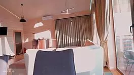 Sweet stranger knocks for hot home warming