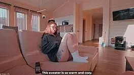 Sweet stranger knocks for hot home warming