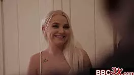 Rough Black Gang Triple-Team and Ass-Fuck Dumb Stripper Slut