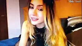 Sexy blonde slut looks and talks specifically on webcam