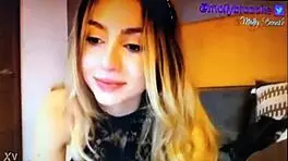 Sexy blonde slut looks and talks specifically on webcam