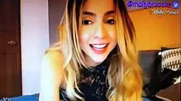 Sexy blonde slut looks and talks specifically on webcam