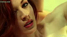 babes com showcases stoya in black lingerie for a photoshoot.