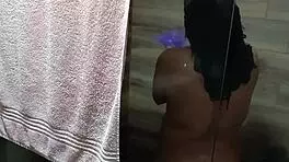 Discovered Her Bathing And Masturbating!