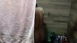 Discovered Her Bathing And Masturbating!