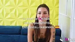 Hardcore date for young 18+ Rubi she must choose one guy to fuck among three