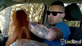 Redhead teen 18+ lili lou gets fucked outdoor